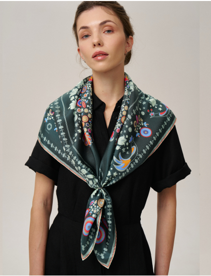 Картинка Шовкова хустина «Слобожанщина. Лісова пісня»